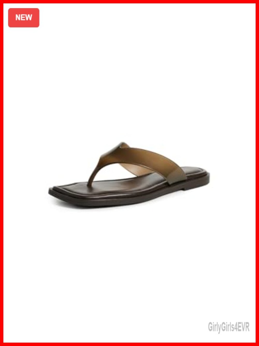 rag & bone Gracie Jelly Thong Sandals Rubber Sole Square Toe Slip On
